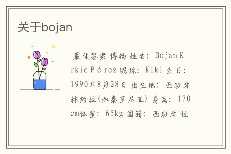 关于bojan