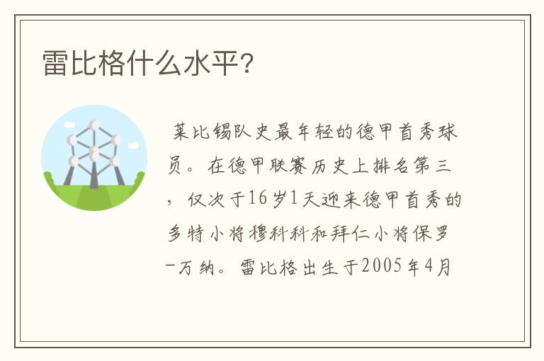 雷比格什么水平?