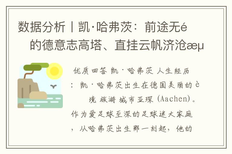 数据分析丨凯·哈弗茨：前途无量的德意志高塔、直挂云帆济沧海