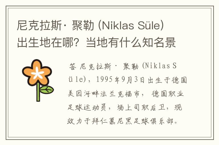 尼克拉斯· 聚勒 (Niklas Süle)出生地在哪？当地有什么知名景点？