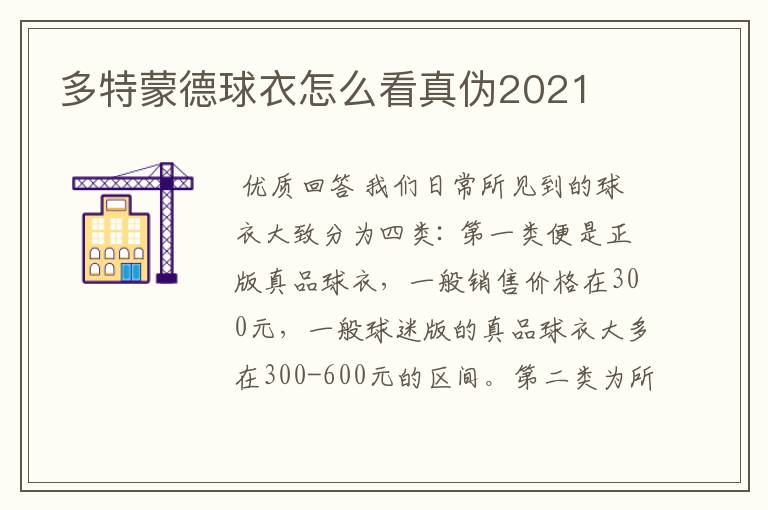 多特蒙德球衣怎么看真伪2021