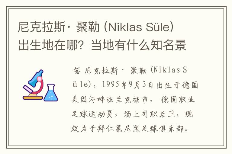 尼克拉斯· 聚勒 (Niklas Süle)出生地在哪？当地有什么知名景点？