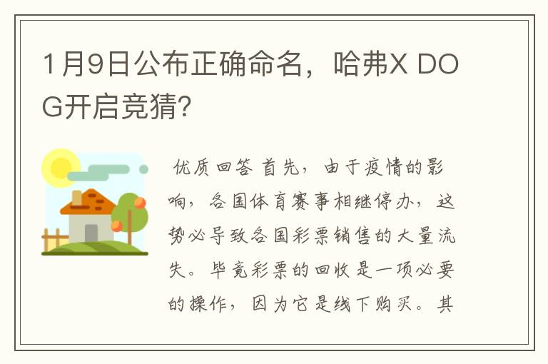 1月9日公布正确命名，哈弗X DOG开启竞猜？