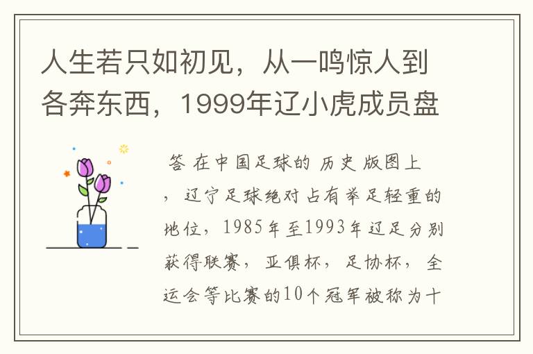 人生若只如初见，从一鸣惊人到各奔东西，1999年辽小虎成员盘点