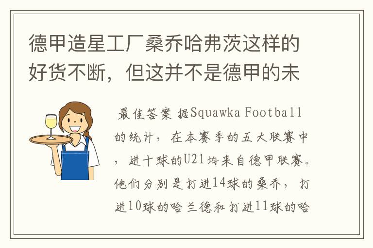 德甲造星工厂桑乔哈弗茨这样的好货不断，但这并不是德甲的未来