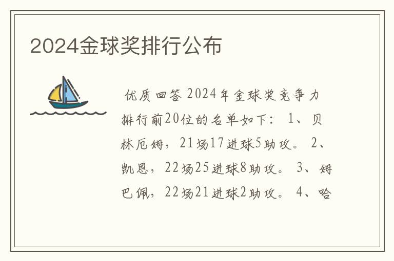 2024金球奖排行公布