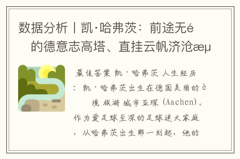 数据分析丨凯·哈弗茨：前途无量的德意志高塔、直挂云帆济沧海