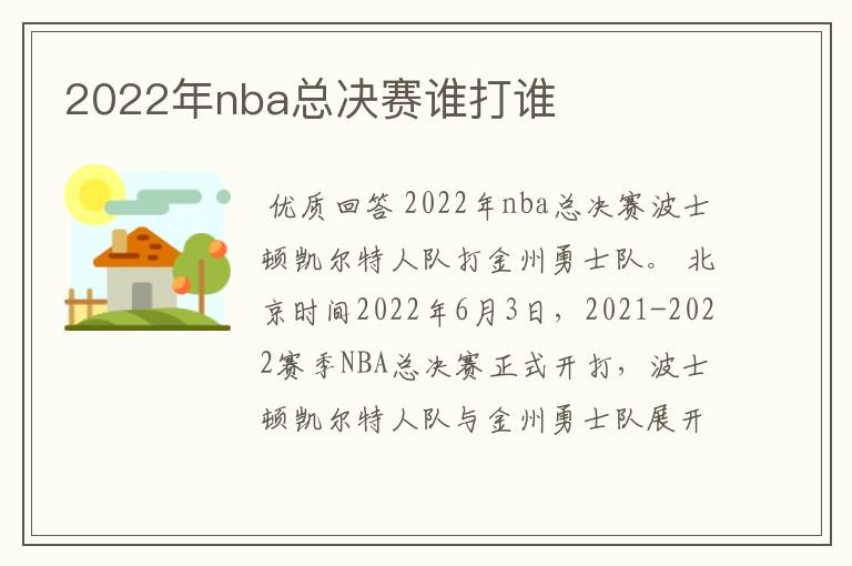 2022年nba总决赛谁打谁