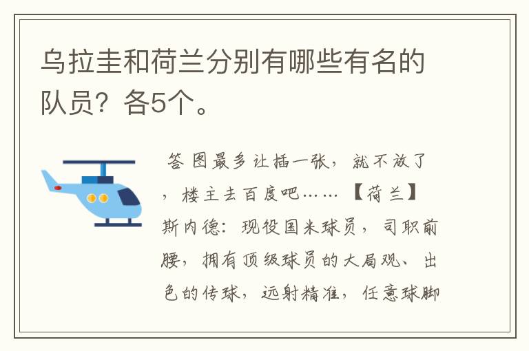 乌拉圭和荷兰分别有哪些有名的队员？各5个。