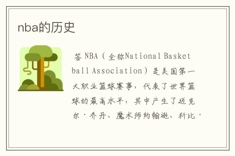 nba的历史