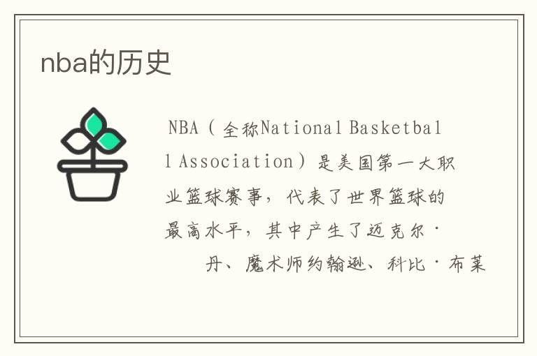 nba的历史