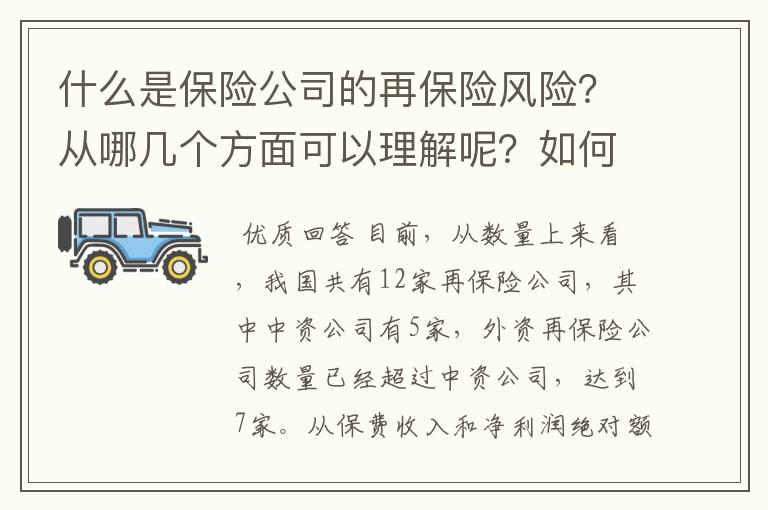 什么是保险公司的再保险风险？从哪几个方面可以理解呢？如何控制再保险风险呢？