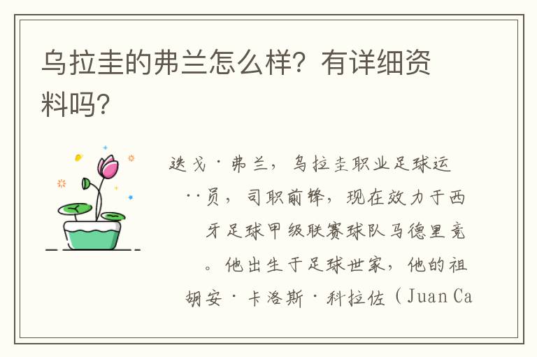 乌拉圭的弗兰怎么样？有详细资料吗？