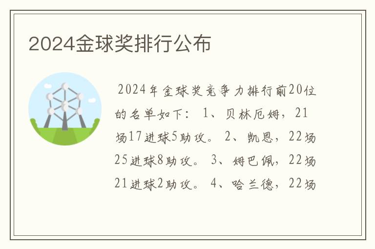 2024金球奖排行公布