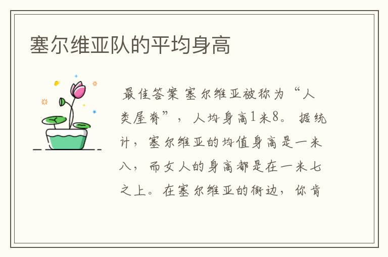 塞尔维亚队的平均身高