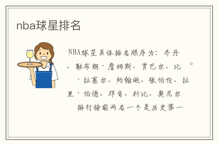 nba球星排名