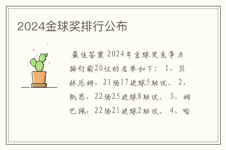 2024金球奖排行公布