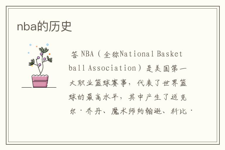 nba的历史