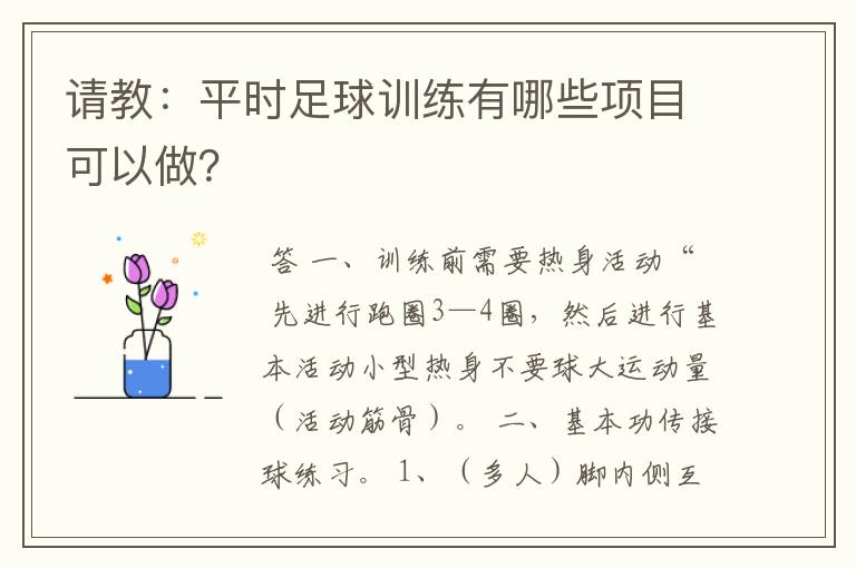 请教：平时足球训练有哪些项目可以做？