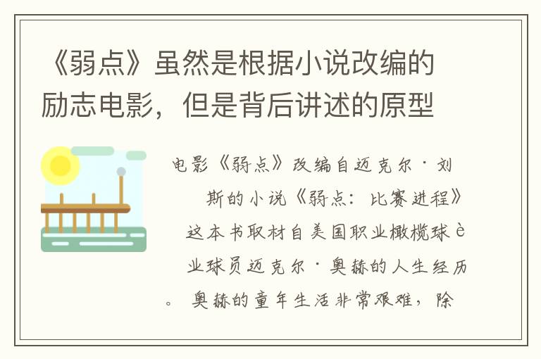 《弱点》虽然是根据小说改编的励志电影，但是背后讲述的原型是谁？