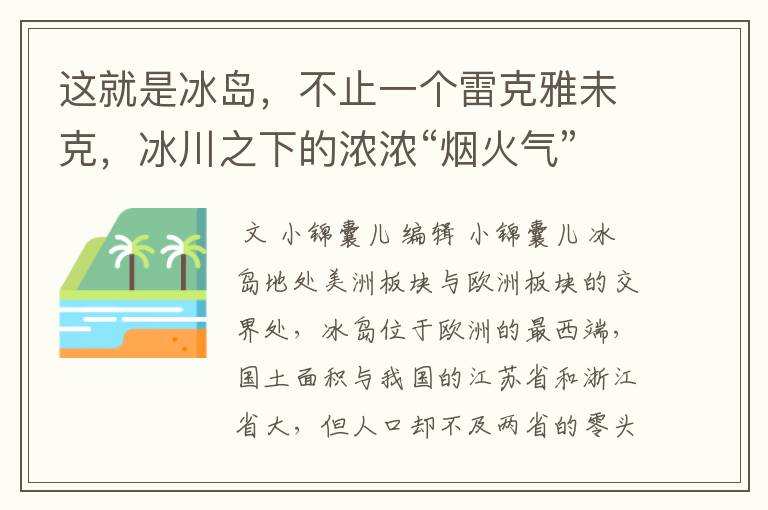 这就是冰岛，不止一个雷克雅未克，冰川之下的浓浓“烟火气”