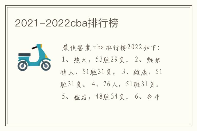 2021-2022cba排行榜