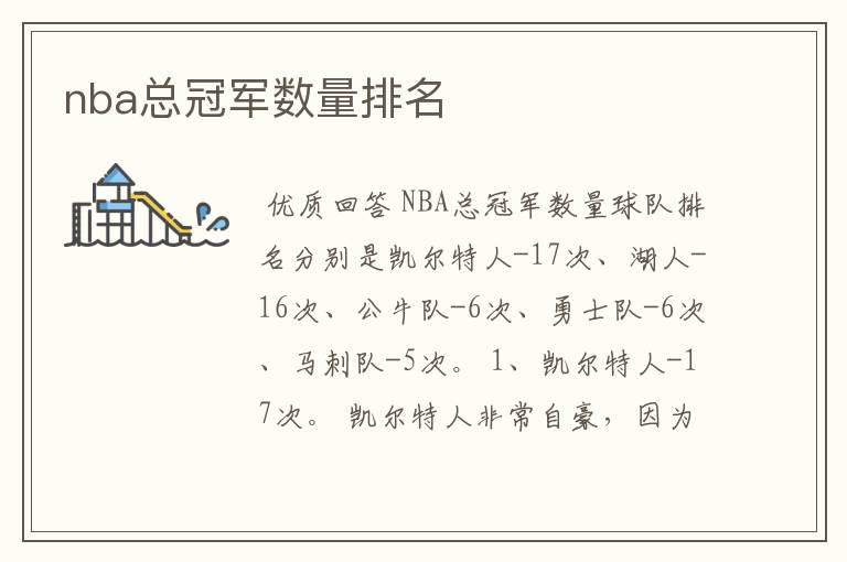 nba总冠军数量排名