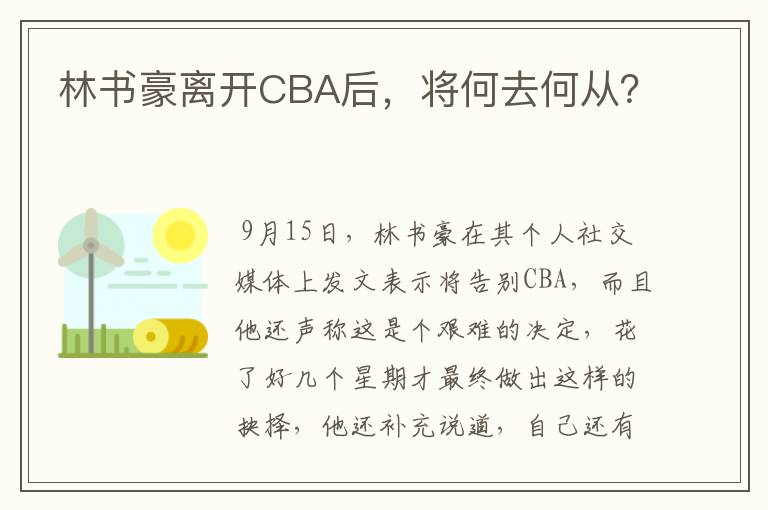 林书豪离开CBA后，将何去何从？