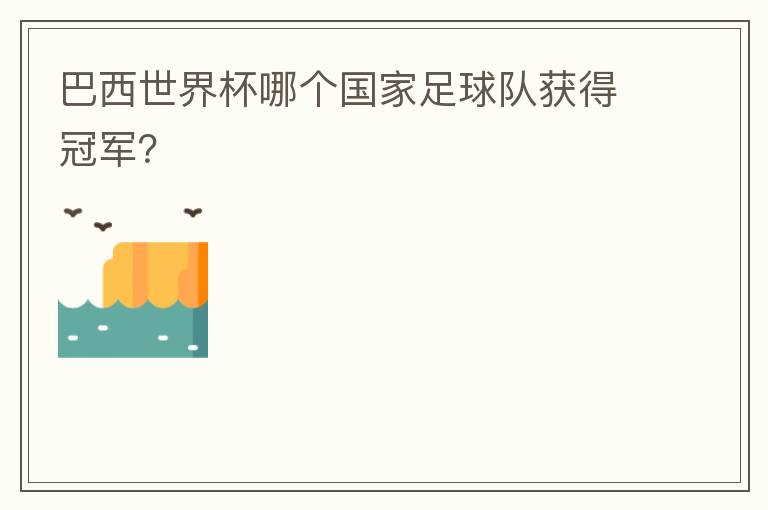 巴西世界杯哪个国家足球队获得冠军？