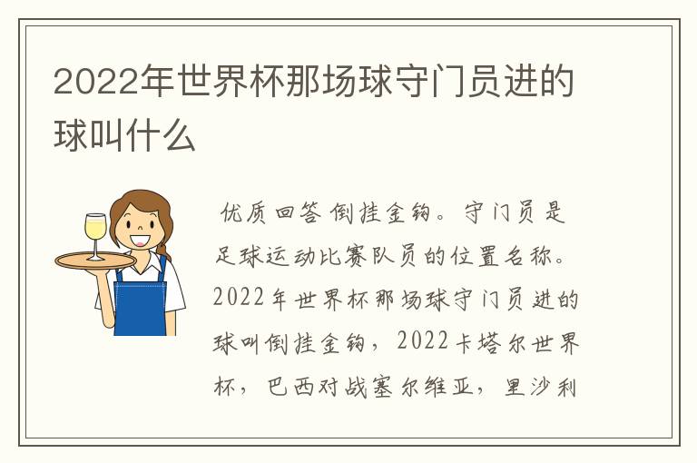 2022年世界杯那场球守门员进的球叫什么