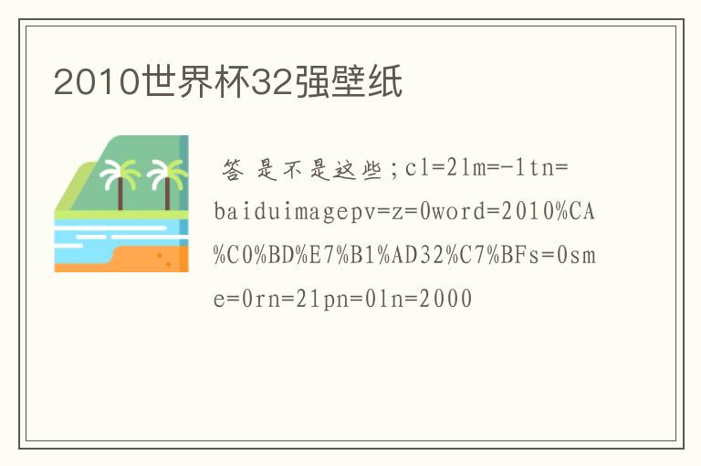 2010世界杯32强壁纸