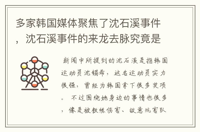 多家韩国媒体聚焦了沈石溪事件，沈石溪事件的来龙去脉究竟是怎样的？