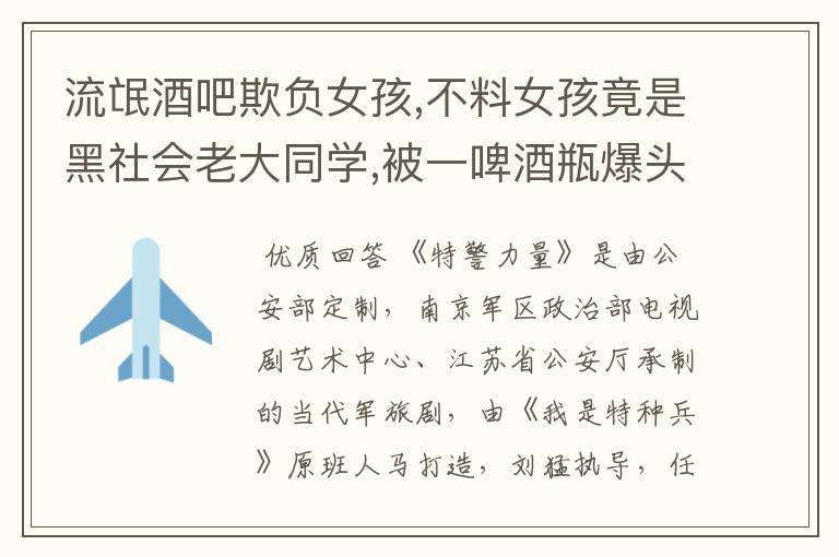 流氓酒吧欺负女孩,不料女孩竟是黑社会老大同学,被一啤酒瓶爆头、叫什么电视剧