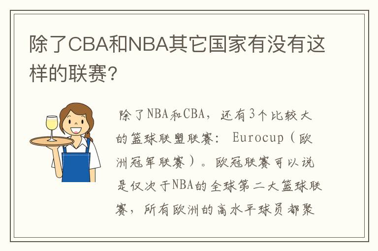 除了CBA和NBA其它国家有没有这样的联赛?