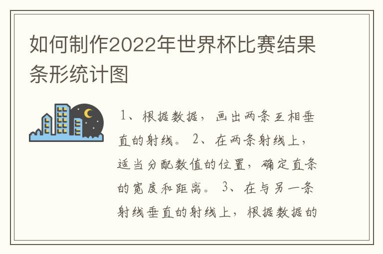 如何制作2022年世界杯比赛结果条形统计图