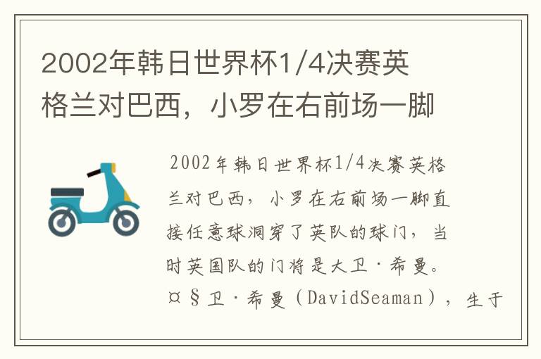 2002年韩日世界杯1/4决赛英格兰对巴西，小罗在右前场一脚直接任意球洞穿了英队的球门，问当时英队的门将是