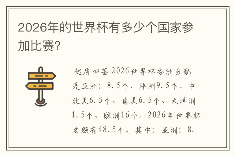 2026年的世界杯有多少个国家参加比赛？