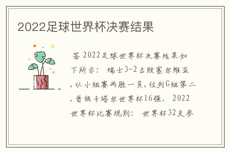 2022足球世界杯决赛结果