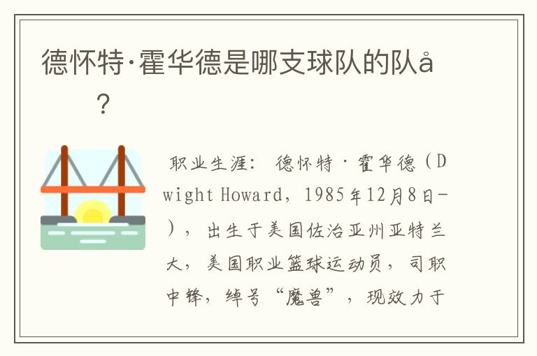 德怀特·霍华德是哪支球队的队员？