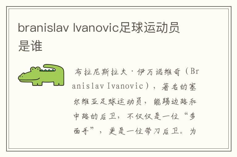 branislav lvanovic足球运动员是谁