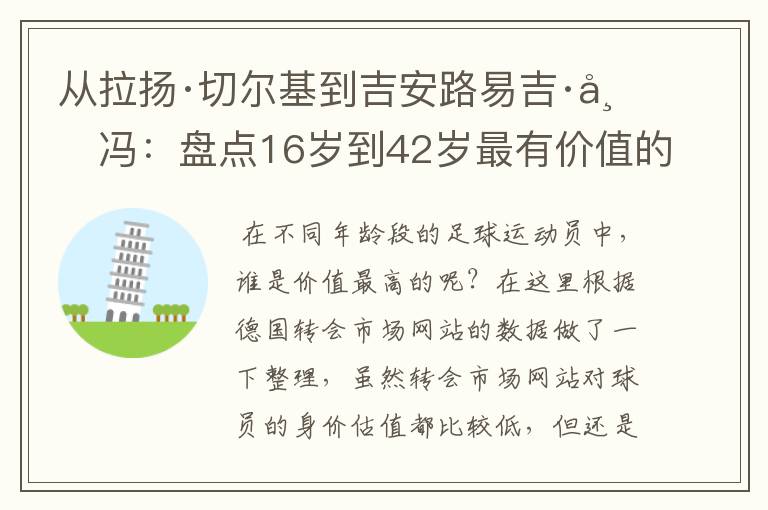 从拉扬·切尔基到吉安路易吉·布冯：盘点16岁到42岁最有价值的球员